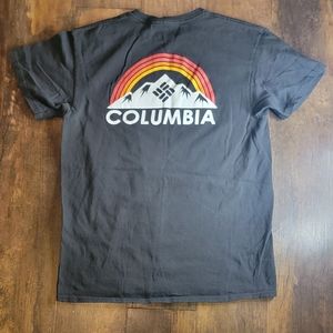 Columbia T Shirt, Mens, Medium, Black Tee Short Sleeve,Crew Neck Casual